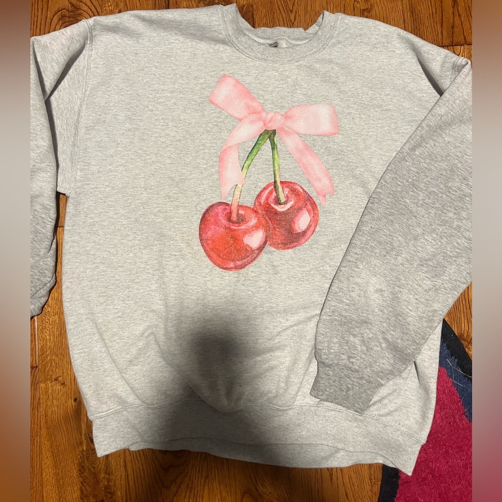 The CUTEST Cherry/Bow crewneck!